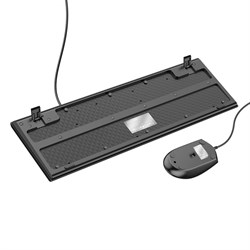 Комплект Клавиатура и Мышь Borofone BG6, проводной, мембранная, 1200 dpi, USB, PC/PS4, - фото 51382870