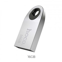 Флешка Hoco UD9 Insightful, 16 Гб, USB2.0, чт до 25 Мб/с, зап до 10 Мб/с, металл, серая - фото 51382928