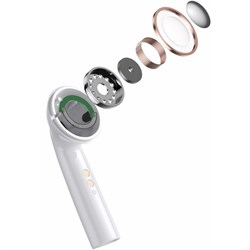 Наушники 1MORE Omthing AirFree Pods EO005, вкладыши, шумоподавление, 400 мАч, белые - фото 51383238