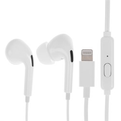 Наушники Exployd EX-HP-1467, вакуумные, микрофон, проводные, 108 дБ, 1.2 м, lightning, белые - фото 51383305