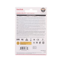 Флешка SanDisk Ultra Fit, 16 Гб, USB 3.1, чт до 130 Мб/с, зап до 40 Мб/с, черная - фото 51383978