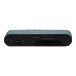 Кард-ридер OTG Digma CR-СP2513-G, Type C/Micro SD/ SD/ USB, серый - фото 51384143