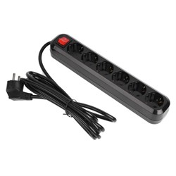 Сетевой фильтр 5bites SP6B-330 6S, 6 розеток, 3 м, 16 А, 3х1.5 мм2, с з/к, с выкл., черный - фото 51384389