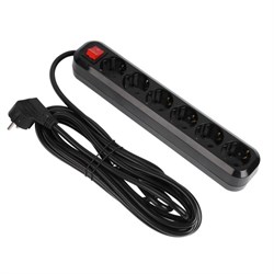Сетевой фильтр 5bites SP6B-350 6S, 6 розеток, 5 м, 16 А, 3х1.5 мм2, с выкл., черный - фото 51384395