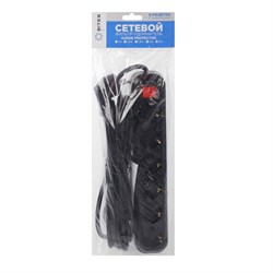 Сетевой фильтр 5bites SP6B-350 6S, 6 розеток, 5 м, 16 А, 3х1.5 мм2, с выкл., черный - фото 51384398