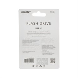 Флешка Smartbuy TRIO 3-in-1 OTG,128Гб, USB3.0, Type-C,microUSB, чт до 100Мб/с, зап до 10Мб/с - фото 51384576
