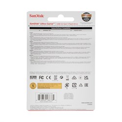 Флешка SanDisk Ultra Curve, 32 Гб, USB 3.2, чт до 100 Мб/с, черная - фото 51384637