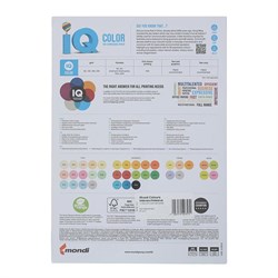 Бумага цветная А4 250 л, IQ COLOR, 80 г/м2, 39,40,44,42,48 по 50 л - фото 51384854
