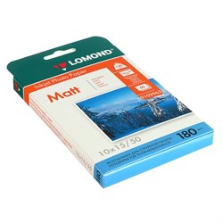 Фотобумага для струйной печати А6 (100 x 150 мм), 50 листов LOMOND, 180 г/м2, односторонняя, матовая - фото 51384895