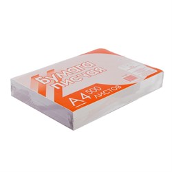 Бумага писчая А4, 500 листов, 60 г/м2, белизна 70-75%, в термоусадочной плёнке - фото 51385183