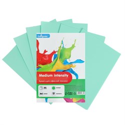 Бумага цветная А4, Calligrata, 100 листов, умеренный интенсив, 80г/м², зеленый - фото 51385448
