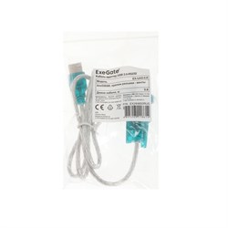 Кабель-адаптер ExeGate EX-UAS-0.8, USB 2.0 - RS232, 0.8 м, серебристый - фото 51386622