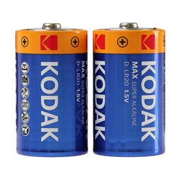 Батарейка алкалиновая Kodak Max, D, LR20-2BL, 1.5 В, блистер, 2 шт. - фото 51386741