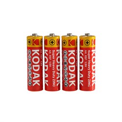 Батарейка солевая Kodak Super Heavy Duty, AA, R6-4S, 1.5 В, спайка, 4 шт. - фото 51386873