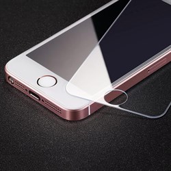 Защитное стекло 2.5D Luazon для iPhone 5/5S, полный клей, 0.26 мм, 9Н - фото 51387126