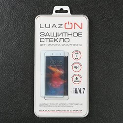 Защитное стекло 2.5D Luazon для iPhone 6/6S, полный клей - фото 51387141