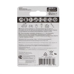 Батарейка алкалиновая Kodak Max, AAA, LR03-4BL, 1.5В, блистер, 4 шт. - фото 51387180