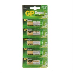 Батарейка алкалиновая GP Super, AA, LR6-5BL, 1.5 В, отрывной блистер, 5 шт. - фото 51387237