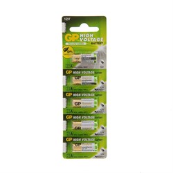 Батарейка алкалиновая GP Mercury Free, А23 (23AF, V23GA, MN21)-5BL, 12 В, блистер, 5 шт. - фото 51387259