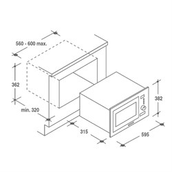 Встраиваемая микроволновая печь Candy MIC 201 EX - фото 51387277