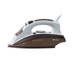 Утюг Vitek VT-1201 BN, 2200 Вт, керамическая подошва, паровой удар, коричневый - фото 51387483