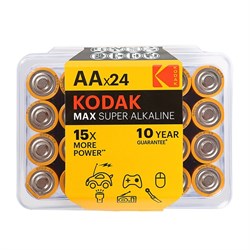 Батарейка алкалиновая Kodak Max, AA, LR6-24BOX, 1.5 В, бокс, 24 шт. - фото 51387556