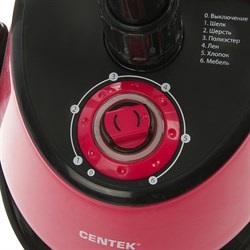 Отпариватель Centek CT-2372, напольный, 2200 Вт, 1500 мл, 45 г/мин, шнур 1.7 м, малиновый - фото 51387713