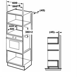 Встраиваемая микроволновая печь Midea AG820BJU-SS, 20 л, 5 уровней мощности, серебристый - фото 51388031