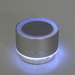 Портативная колонка Luazon LAB-05, 3 Вт, 520 мАч, Bluetooth, USB, microSD, microUSB, серебристый - фото 51388076