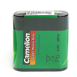 Батарейка солевая Camelion Super Heavy Duty, 3R12-1S (3R12-SP1G), 4.5В, спайка, 1 шт. - фото 51388321