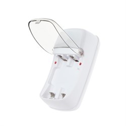 Зарядное устройство для двух АКБ АА или ААА CHR-57, вилка складная, ток заряда 180 мА, белое - фото 51388527