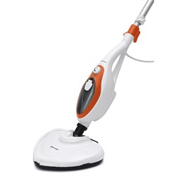 Паровая швабра Kitfort KT-1004-3, 1500 Вт, 350 мл, шнур 4.8 м, бело-оранжевая - фото 51388731