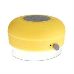 Портативная колонка LuazON LPCK-06, 150 мАч, водостойкая, на присоске, желтая - фото 51388939