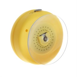 Портативная колонка LuazON LPCK-06, 150 мАч, водостойкая, на присоске, желтая - фото 51388940