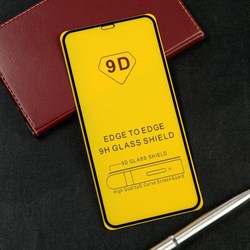 Защитное стекло 9D LuazON для iPhone XS Max/11 Pro Max, полный клей, 0.33 мм, черное - фото 51388978