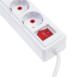 Удлинитель Luazon Lighting, 3 розетки, 3 м, 10 А, 2200 Вт, 2х0.75 мм2, 2хUSB, - фото 51389047