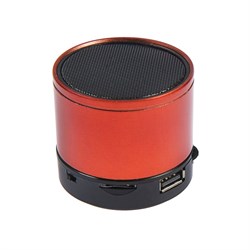 Портативная колонка LuazON Hi-Tech08, 3 Вт, 300 мАч, microSD, USB, красная - фото 51389095