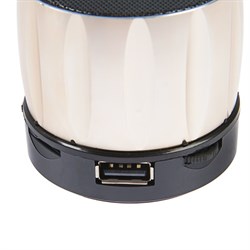 Портативная колонка Luazon Hi-Tech09, 3 Вт, 300 мАч, microSD, USB, корпус металл, золотистая - фото 51389115