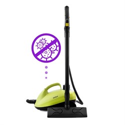 Пароочиститель Kitfort КТ-951, 1250 Вт, 0.75 л, нагрев 7-9 мин, чёрно-зелёный - фото 51389200