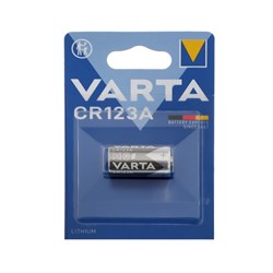 Батарейка литиевая Varta Professional, CR123A (DL123A)-1BL, 3 В, 1 шт. в блистере - фото 51389478