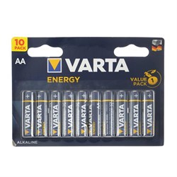 Батарейка алкалиновая Varta Energy, AA, LR6-10BL, 1.5 В, блистер, 10 шт. - фото 51389506
