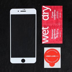 Защитное стекло Red Line для iPhone 7 Plus, Full Screen, полный клей, белое - фото 51389601