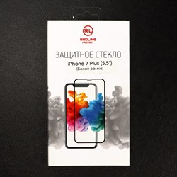 Защитное стекло Red Line для iPhone 7 Plus, Full Screen, полный клей, белое - фото 51389606