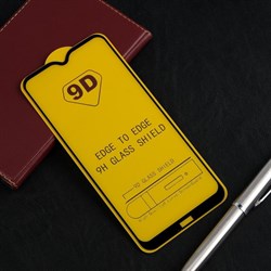 Защитное стекло 9D Luazon для Xiaomi Redmi 8/8A, полный клей, 0.33 мм, 9Н, черное - фото 51389788