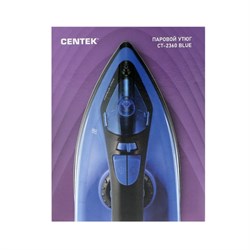 Утюг Centek CT-2360, 1600 Вт, антипригарная подошва, 200 мл, чёрно-синий - фото 51389923