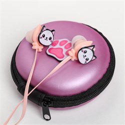 Подарочный набор: наушники и чехол на телефон «Музыка для котиков», модель VBT 1.23, 26.2×24.5 см. - фото 51390110