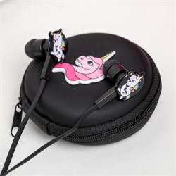 Набор наушники вакуумные с гарнитурой и чехол «Единорог», 26,2 х 24,5 см - фото 51390119