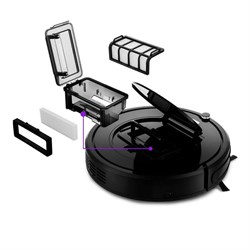 Робот-пылесос Kitfort КТ-568, 25 Вт,сухая уборка, 0.33 л, чёрный - фото 51390361