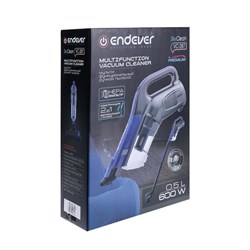 Пылесос Endever SkyClean VC-287, вертикальный, 600 Вт, 0.5 л, синий - фото 51390420