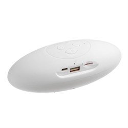 Портативная колонка LuazON Hi-Tech15, Bluetooth, 3 Вт, USB, microSD, белая - фото 51390703